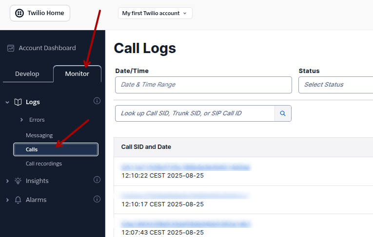 Call logs